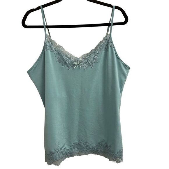 The Limited Tops - Y2K Vintage The Limited lace trim camisole XL stretchy 90's coquette babydoll